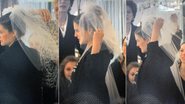 Grávida, Drew Barrymore prova véu de noiva em loja de Nova York, nos Estados Unidos - Reprodução/Grosby Group