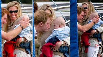 Príncipe Harry brinca com bebê em intervalo de jogo de polo no Reino Unido - Reprodução/Grosby Group
