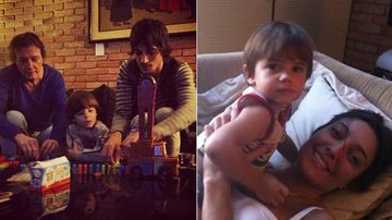 Fábio Jr. com os filhos Záion e Fiuk; Tainá Galvão com o irmão Záion - Reprodução / Twitter