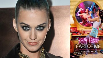 Katy Perry divulga o pôster do filme 'Party Of Me 3D' - Getty Images; Reprodução/Twitter