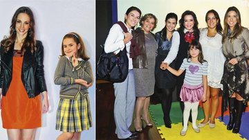 Rebeca, Cintia, Renata, Silvia, sua filha Amanda, e Patricia festejam com Iris. As atrizes Rosanne Mulholland e Maísa Silva, em São Paulo. - João Passos