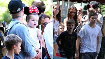 Família Beckham na Disneylândia - Splash News/ The Grosby Group