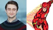 Daniel Radcliffe e o personagem The Flash dos quadrinhos - Getty Images e Reprodução