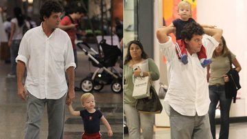 Felipe Camargo passeia com o filho Antônio no Rio - Marcus Pavão / AgNews