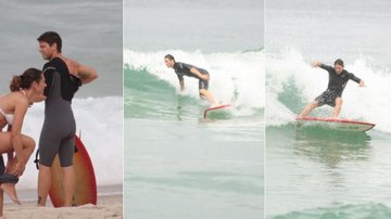 Mario Frias surfa na Barra da Tijuca, Rio de Janeiro - Fabio Martins/AgNews