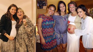 Bianca e a mãe, Lígia Castanho, em chá de bebê também no Rio Grande do Sul. Confraternização de Cacau Melo,Raquel Nunes, com seis meses de gestação, Bianca e Maytê Piragibe.