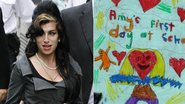 Os desenhos de Amy Winehouse em sua época de escola - Reprodução
