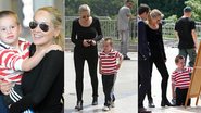 Sharon Stone passeia com o filho Quinn por Paris, na França - Reprodução/Grosby Group