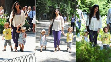 Camila Alves passeia com Levi e Vida pelo Central Park - Reprodução/Grosby Group