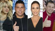 Shakira, Ronaldo, Ivete Sangalo e Tiago Leifert - Getty Images e TV Globo/Divulgação