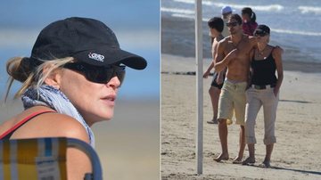 Na companhia do namorado Martin Mica, a estrela Sharon Stone curte praia em Florianópolis - Paula Di Pietro Dias Martins
