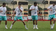 Bernardo Mesquita e José Loreto: gol para o time dos artistas - Cleomir Tavares/Divulgação