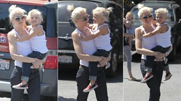 Gwen Stefani passeia com a sorridente Zuma por Los Angeles - http://www.splashnews.com/