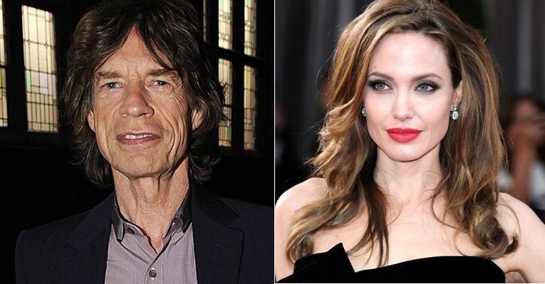 Mick Jagger e Angelina Jolie viveram um affaire de dois anos - Fotomontagem