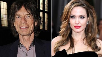 Mick Jagger e Angelina Jolie viveram um affaire de dois anos - Fotomontagem