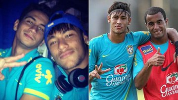 Neymar posta fotos com Paulo Henrique Ganso e Lucas - Reprodução/Twitter