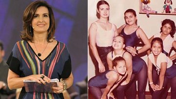 Fátima Bernardes hoje em dia e quando dava aulas de balé - TV Globo / João Cotta; Repodução / Encontro com Fátima Bernardes