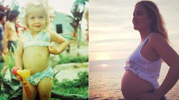 Angélica brinca com foto de infância. "Será que minha baby vai ser assim e ter uma micropinta também?" - Reprodução / Instagram