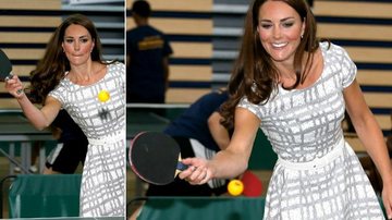 Kate Middleton joga tênis de mesa em escola de Londres - Getty Images
