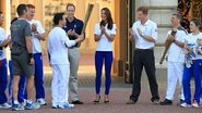 William, Kate e Harry entre atletas e a tocha olímpica - Getty Images