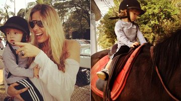Adriane Galisteu leva o pequeno Vittorio para andar de cavalo - Reprodução / Instagram