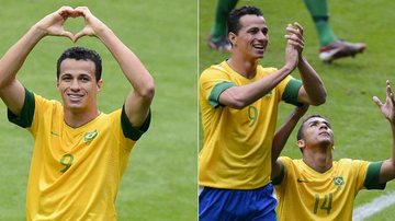 Jogadores comemoram gols do Brasil contra a Nova Zelândia - Reuters
