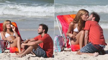 Sophie Charlotte grava cena de beijo na praia - Fábio Martins/Agnews