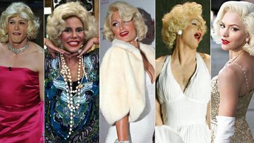 Os famosos que já se vestiram como Marilyn Monroe - Fotomontagem
