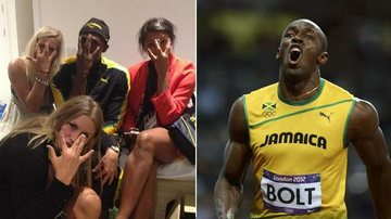 Usain Bolt comemora ouro com algumas amigas em Londres - Reprodução / Twitter / Reuters