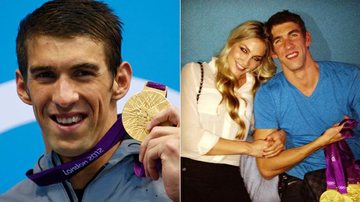 Michael Phelps e a modelo Megan Rossee - Reuters; Reprodução / Twitter
