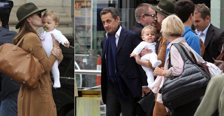 Giulia, filha de Nicolas Sarkozy, tem rostinho fotografado pela primeira vez - Grosby Group