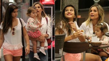 Flávia Alessandra com as filhas Giulia e Olívia - Marcus Pavão / AgNews