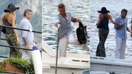 George Clooney faz passeio de barco com a amada, Stacy Keibler, na Itália - Grosby Group