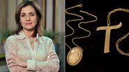 Carminha (Adriana Esteves) abusa do brilho e da cor dourada em seus acessórios - Reprodução / TV Globo