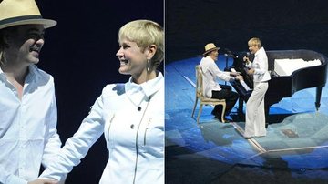 Xuxa canta com Daniel Jobim no ensaio do 'Criança Esperança' - Blad Meneghel; Reprodução / TV Globo