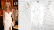 Estilistas sugerem vestidos de noiva para Jennifer Aniston subir ao altar - Foto-montagem