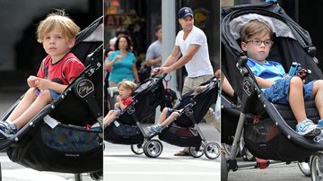 Ricky Martin com os filhos gêmeos, Matteo e Valentino - SplashNews