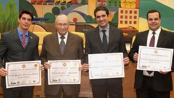 Celso Baldan, Ives Gandra Martins, Elton Enéas e Edirleu Ximenes recebem Soberana Ordem do Mérito da Justiça, em São Paulo. - -