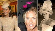 Kate Middleton, Adriane Galisteu e Carolina Ferraz: inspiração para o uso de chapéus e fascinators - Getty Images/ Divulgação