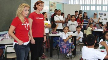Elas visitam escola da capital paulista - Marcos Ribas/Rio News