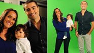 Ricardo Pereira com a mulher, Francisca Pinto, e o filho, Vicente - TV Globo / Estevam Avellar