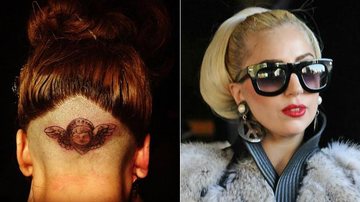 Lady Gaga faz tatuagem de querubim na cabeça - Reprodução Bang Showbiz/Splash News