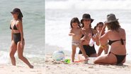 Giovanna Antonelli: biquíni comportado para dia de praia com as gêmeas - Dilson Silva / AGnews