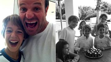 Rubens Barrichello no aniversário do filho Eduardo - Reprodução / Twitter
