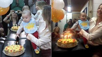 Luana Piovani faz festa para o filho, Dom, no Projac - Reprodução / TV Globo