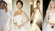 Megan Fox, Juliana Paes, Hilary Duff e Reese Whiterspoon: noivas famosas elegem o romantismo do tomara que caia - Foto-Montagem
