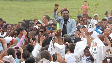 Pelé visita Três Corações, cidade onde nasceu em Minas Gerais, e causa alvoroço com o povo local - TV Globo / Divulgação
