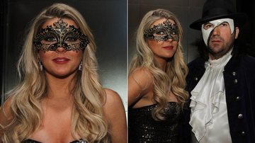 Íris Stefanelli e o namorado Tony Mendes curtem baile de máscaras em São Paulo - Thiago Duran / AgNews