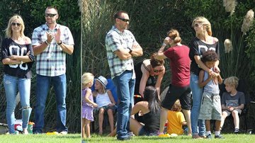 Heidi Klum leva o namorado, Martin Kristen, para acompanhar jogo de futebol de um de seus filhos, em Los Angeles - The Grosby Group