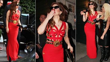 Lady Gaga na festa de Donatella Versace - Splash News